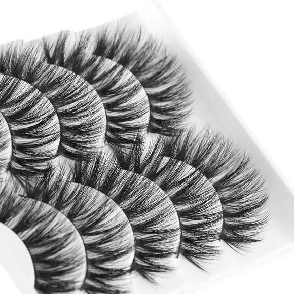 NEW! 5 PAIR HANDMADE MINK THICK WISPY FALSE LASHES - Picture 4 of 6